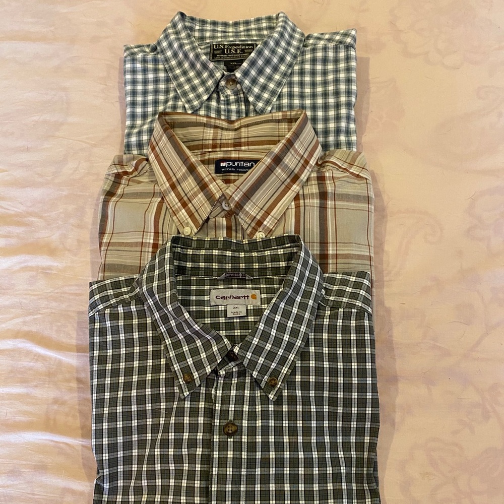 Lot of 3 Shirts US Expedition, Puritan & Carhartt